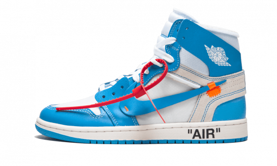 blue nike off white shoes