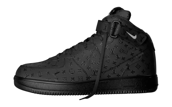 Buy the new Louis Vuitton X Air Force 1 Mid Black, perfect for men!