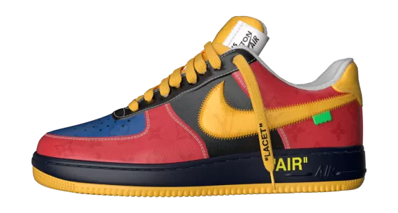 Buy the new Louis Vuitton and Nike Air Force 1 by Virgil Abloh Low Multicolour for men - a fashionable statement!