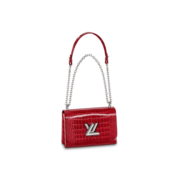 Shop the Louis Vuitton Twist MM Red; a stylish and original buy for any woman, brand new and available now.