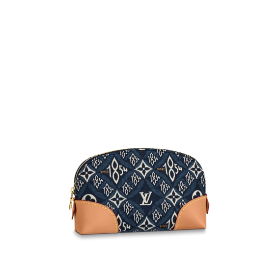 Buy this original Louis Vuitton Since 1854 Cosmetic Pouch PM Jacquard Blue for women.