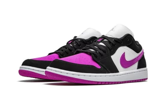 Air Jordan 1 Low - Black/ Cactus Flower