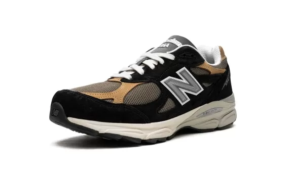 990V3 Made in USA - Black/Tan