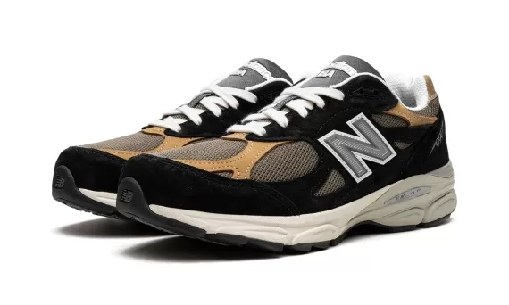 990V3 Made in USA - Black/Tan