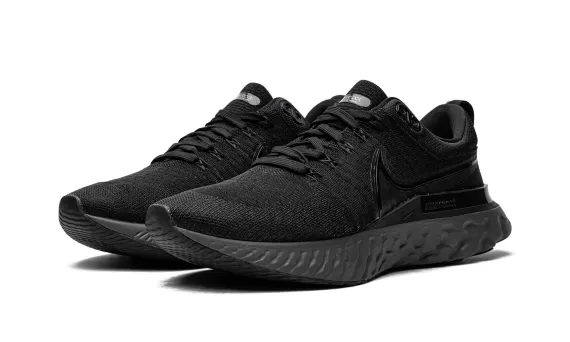 React Infinity Run Flyknit 2 - Black/Black-Black-Iron Grey