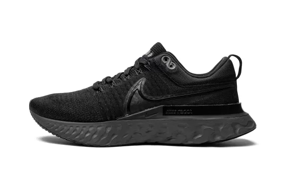 React Infinity Run Flyknit 2 - Black/Black-Black-Iron Grey