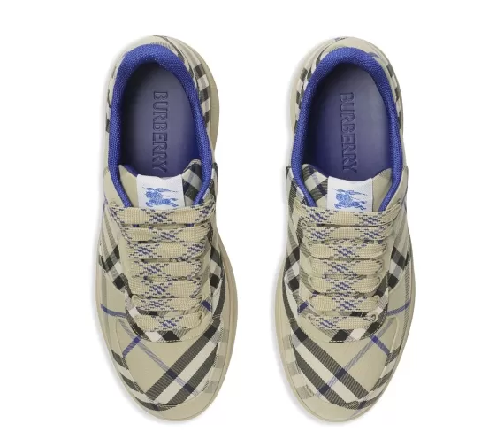 Vintage Check low-top sneakers - beige/black/blue